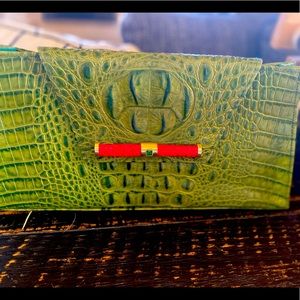Stunning Green textured clutch / bag